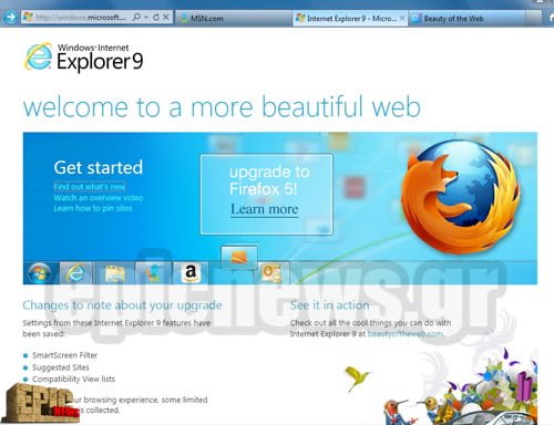 Internet Explorer 9 update